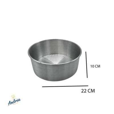 MOLDE TORTA BIZCOCHO 22 CM ALTO X1 UNID