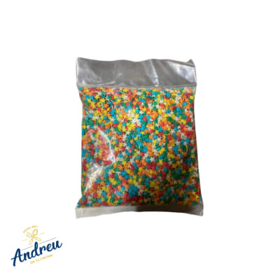 MOSTACILLA ESTRELLA X250 GRS(2X5) DECORACION COLORES) X 250 GRS