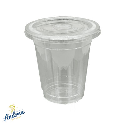 VASO PET 12 OZ  C/TAPA DOMO O LISA (1000 U) X 100