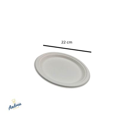 PLATO COMPOSTABLE NP - 22 CM (20X50) X1 UNID