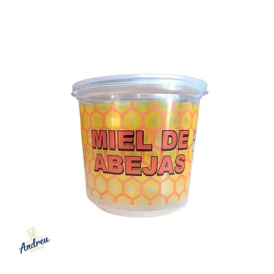 POTE MIEL IMPRESO 1 KILO C/T DISEÑO MIEL Y ABEJA (500U) X 10 UNID1