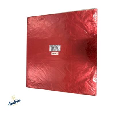 PAPEL CHUMBO CABER RESMA ROJO  RALLAS  (X 50 UNID )PLIEGO (43,5X 59 CM)