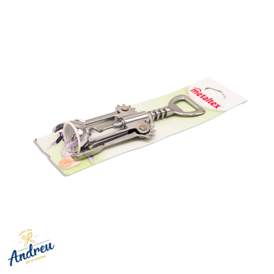 SACACORCHO ACERO PALANCA (DESTAPADOR METALTEX) X1 UNID