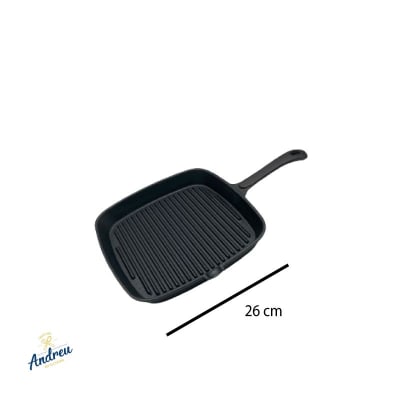 SARTEN GRILL CUADRADO FIERRO 26 CM2