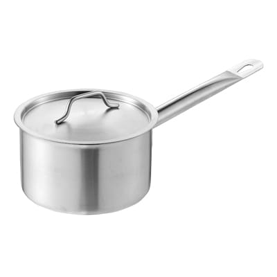 CAZO ACERO INOX CON TAPA (1.9 LTS 16X9.5CM 0.8MM WINCO) X 1 UNID