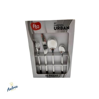SET CUBIERTO 24 PZS ACERO URBAN