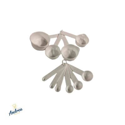 CUCHARA MEDIDORA PLASTICA BLANCA 10UND ANDREU KD087