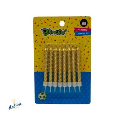 VELA VELONCITOS (024282X 8) DORADO X 1 UNID1