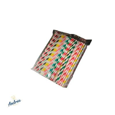 BOMBILLA PAPEL BICOLOR SURTIDA (100 X 50) X 100 UNID1