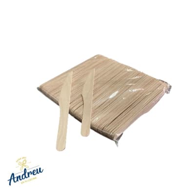 CUCHILLO ECO MADERA 100 UNID. ( 1000 U) X CAJA1