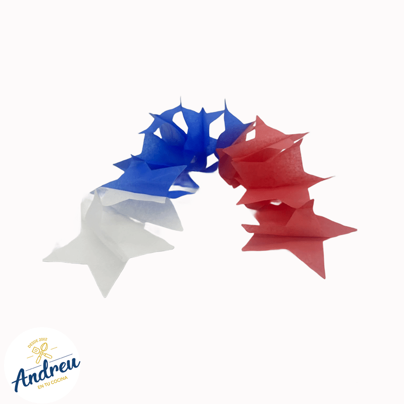 GUIRNALDA PAPEL ESTRELLA TRICOLOR X 1 UNID 0