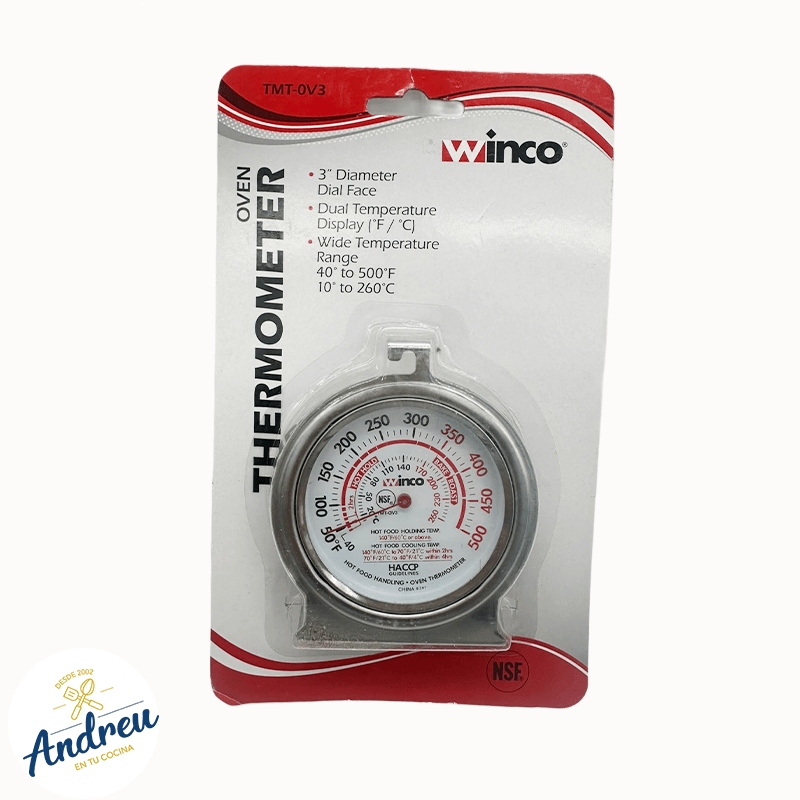 TERMOMETRO PARA HORNO 7CM 50/500° WINCO UNID 0