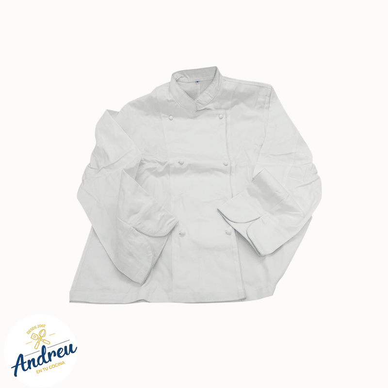 CHAQUETA CHEF M UNISEX COLOR BLANCO MANGA 3/4 TALLA M 2
