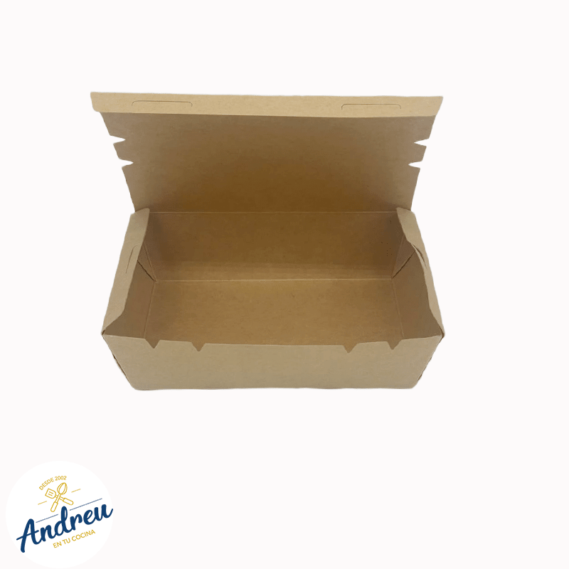 CAJA KRAFT 700ML SIN VENTANA BISAGRA (4X50) X 10 UNID2