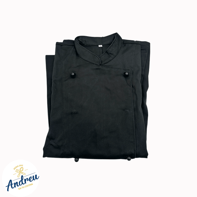 CHAQUETA CHEF XL UNISEX COLOR NEGRO MANGA 3/4 SLM TALLA XL3