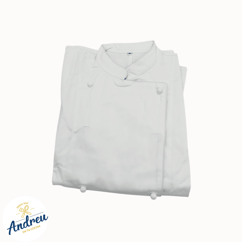 CHAQUETA CHEF XL UNISEX COLOR BLANCO MANGA 3/4 TALLA XL2