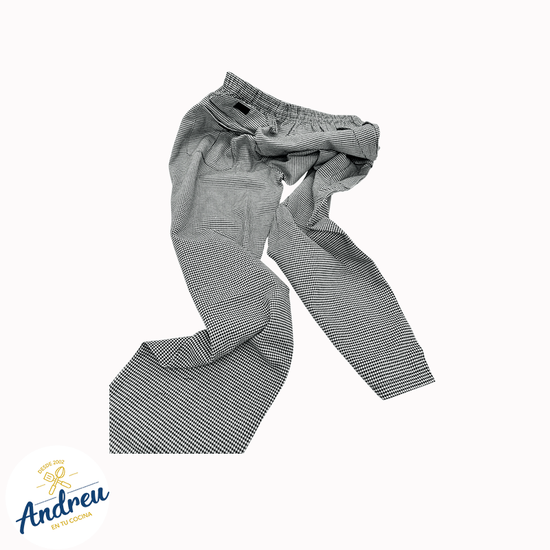 PANTALON CHEF COCINA UNISEX COLOR CUADRILLE (PIE DE POOL TALLA M) X 1 UNID2