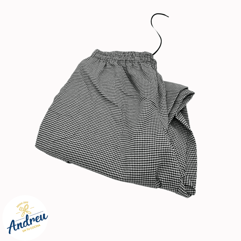 PANTALON CHEF COCINA UNISEX COLOR CUADRILLE (PIE DE POOL TALLA M) X 1 UNID4