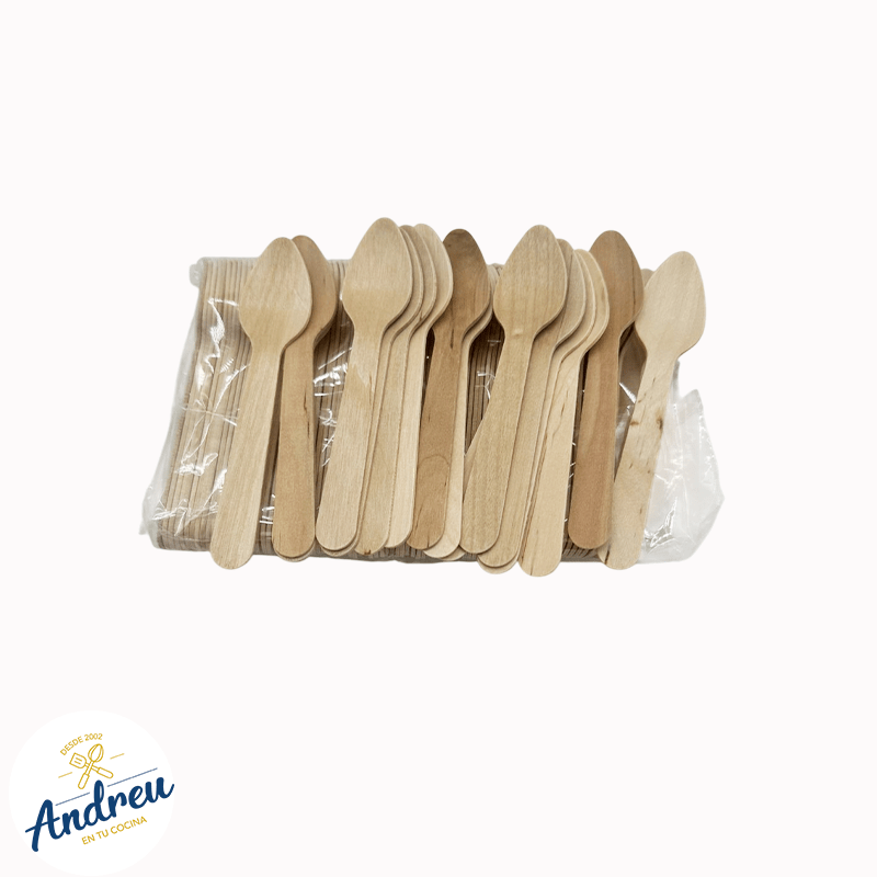 CUCHARA  MADERA TÉ  (110mmASL ECO) X 100 UNID1