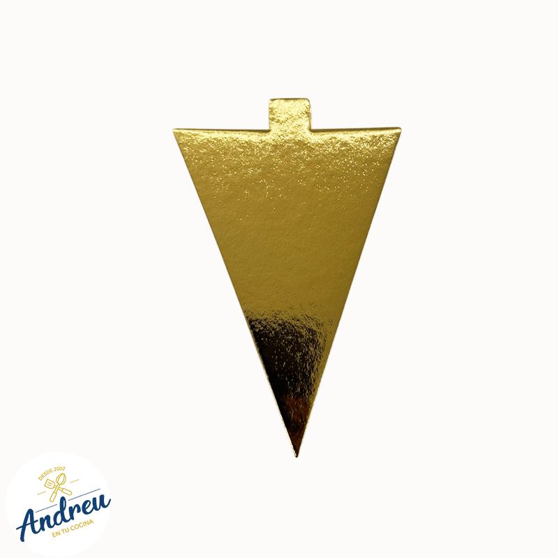 BANDEJA TRIANGULO PESTAÑA ORO/PLATA 13.20 (100) X 102
