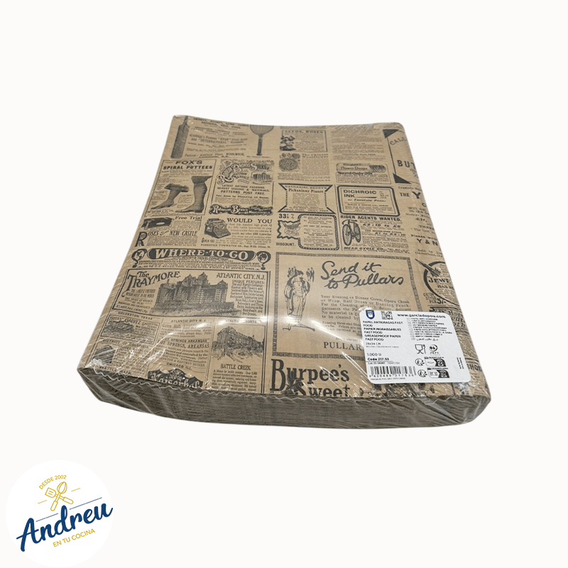 PAPEL ANTIGRASA 28X34 CM TIMES/KRAFT (4000) X 50 UNID 0