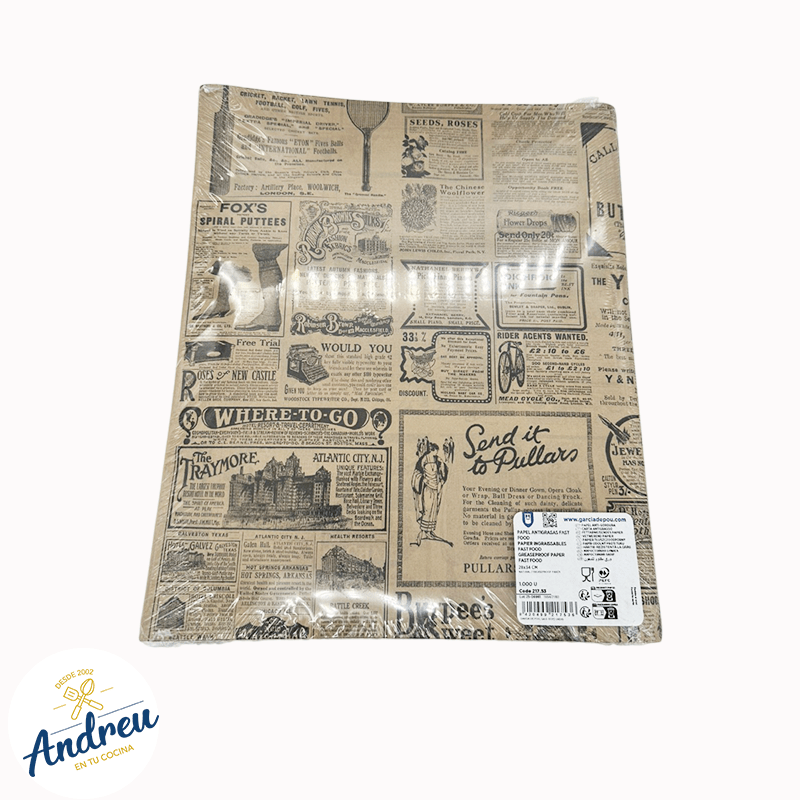 PAPEL ANTIGRASA 28X34 CM TIMES/KRAFT (4000) X 50 UNID3