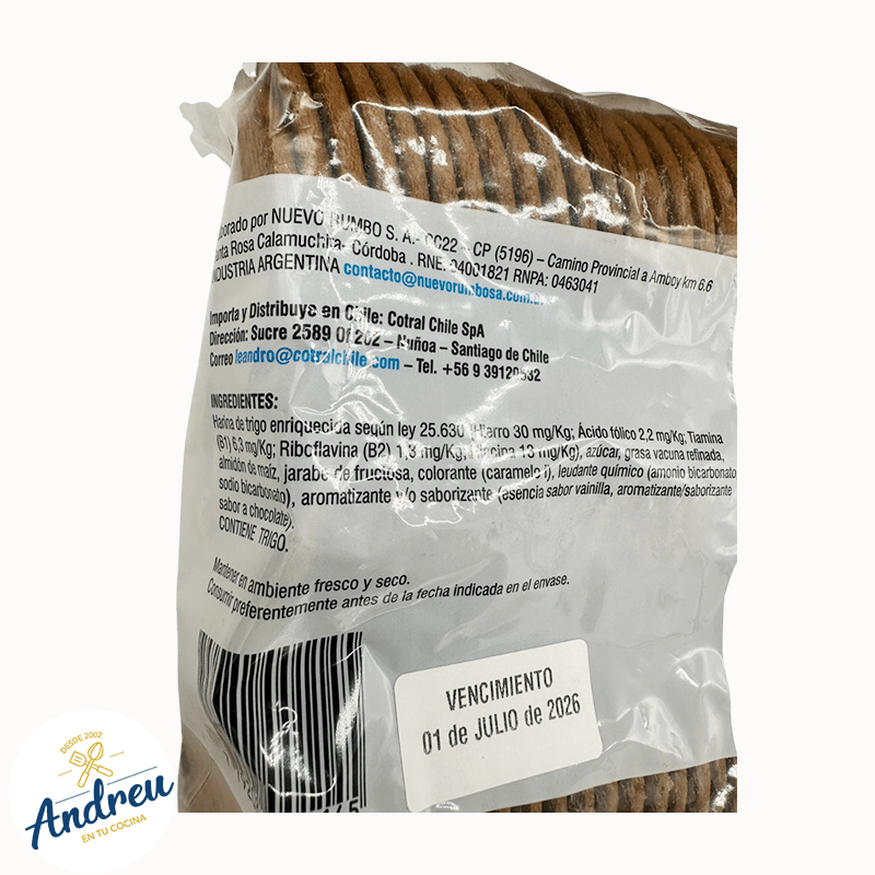 GALLETA ALFAJOR CHOCOLATE (GRAN VALLE 10 U) X 1 UND5