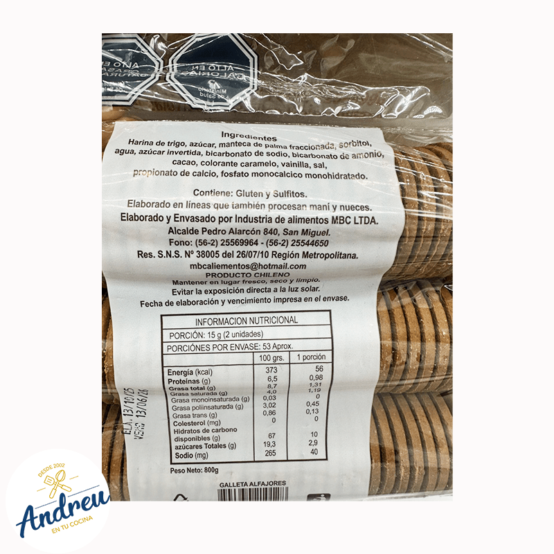 GALLETA ALFAJOR TIO NINO GRANDE ( 100 U) X 1 UNID2
