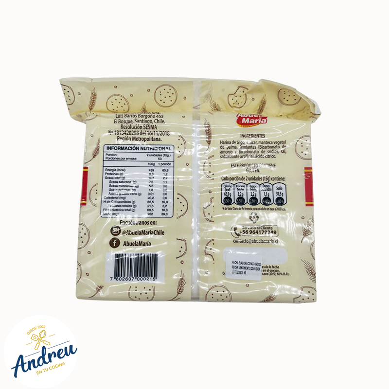 GALLETA ALFAJOR ABUELA MARÍA GRANDE (10 U) X1 UNID3