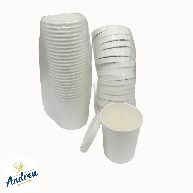POTE POLIPAPEL CON/TAPA 32 OZ BLANCO (250) X 10 UNID2