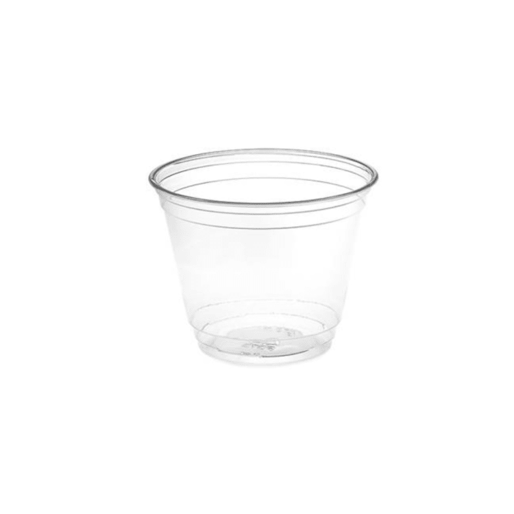 VASO PET 9 OZ C/TAPA DOMO O LISA (1000 U) X 1001