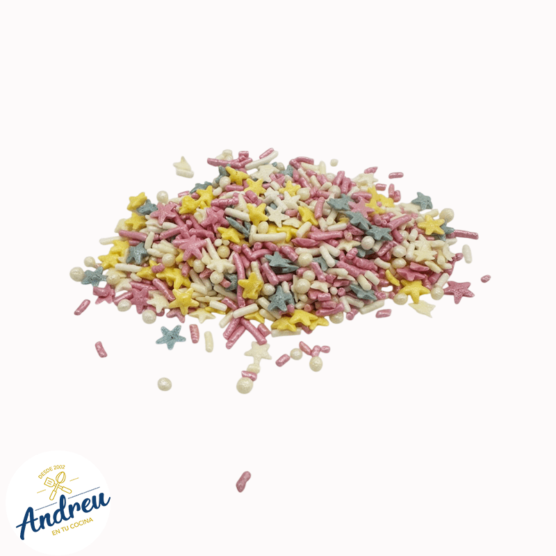 MOSTACILLA ESTRELLA/GRANILLO (X 500 GRS PASTEL (4 X2.27 KG ) DECORACION COLORES PASTELES) X 500 GRS 0