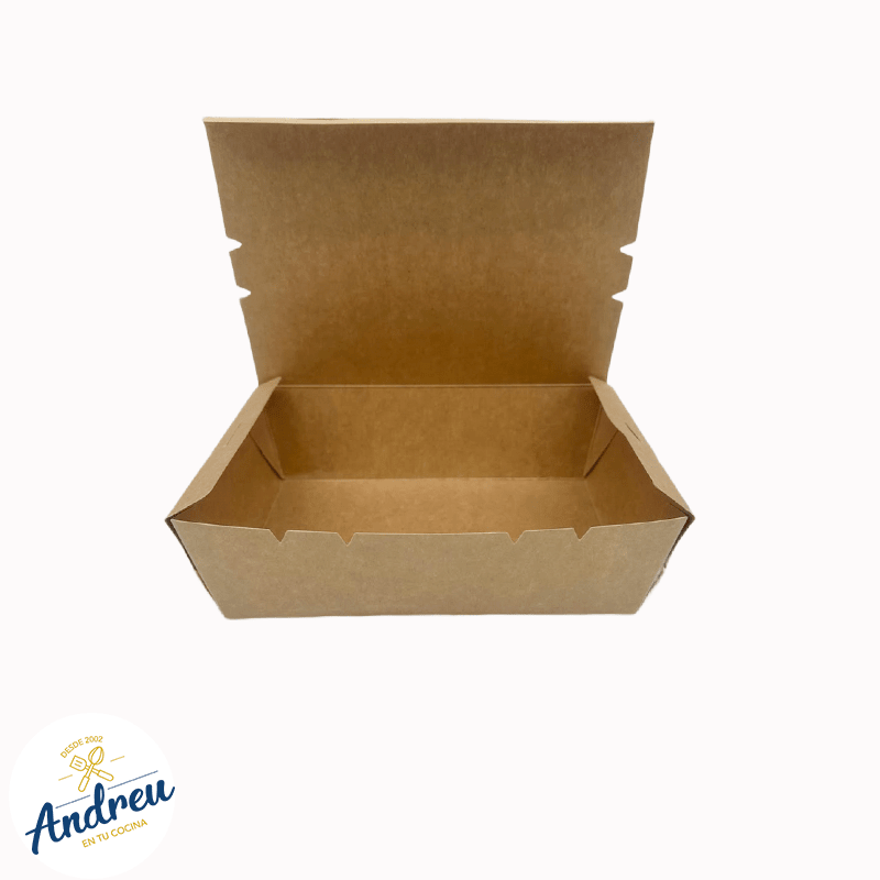 CAJA KRAFT 1600 ML SIN VENTANA BISAGRA (4X50) X 10 UNID3