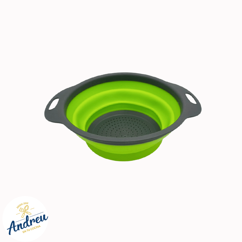 COLADOR VERDE SILICONA (20 CM) X 1 CM2