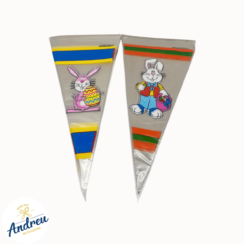 BOLSA CONEJO DISEÑO (NARANJO D274-2  AZUL D274-1 M 20X41) X 10 UNID3