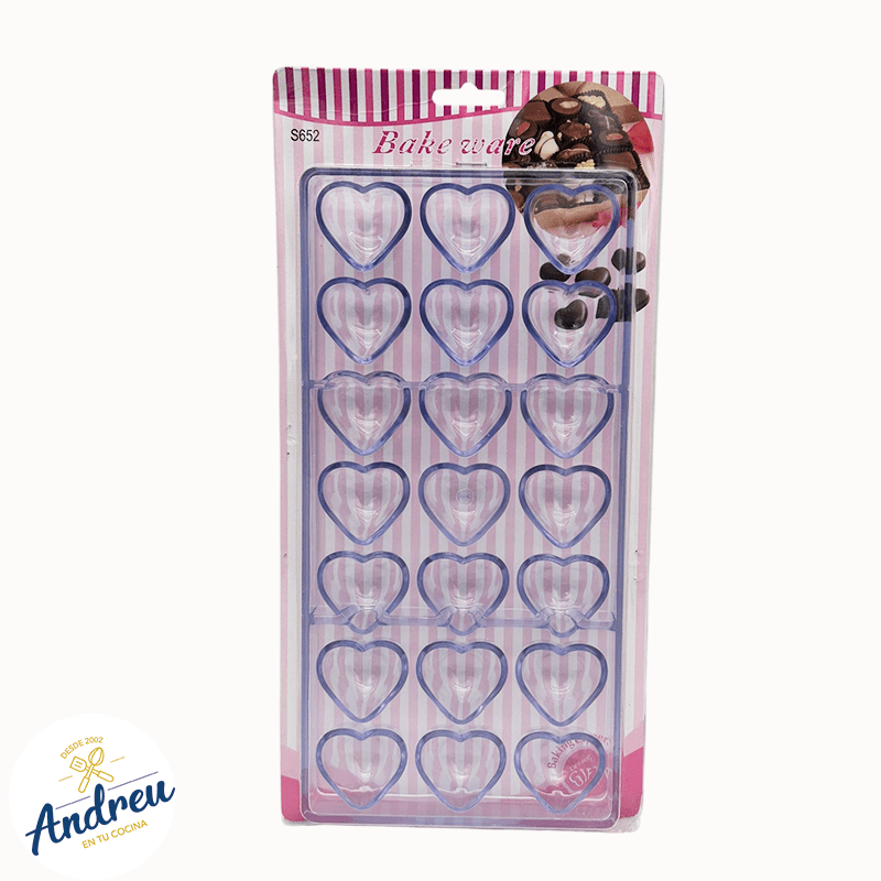 MOLDE ACRILICO (CORAZON) BOMBÓN 21 CAVIDADES X 1 UND 0