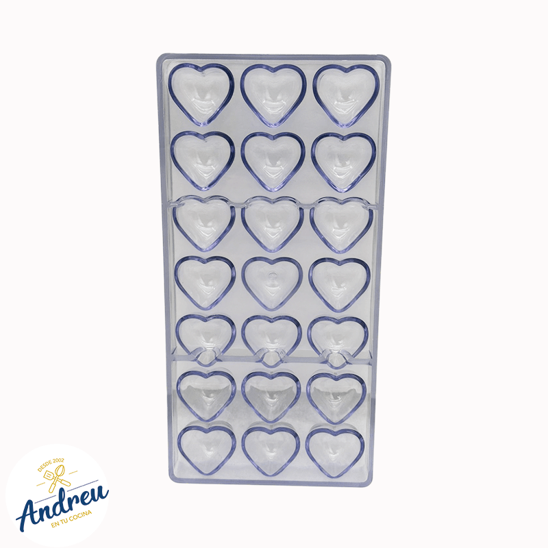 MOLDE ACRILICO BOMBÓN 21 CAV. ( CORAZON ) X 1 UND2