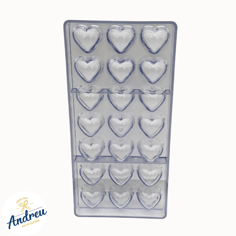 MOLDE ACRILICO BOMBÓN 21 CAV. ( CORAZON ) X 1 UND3