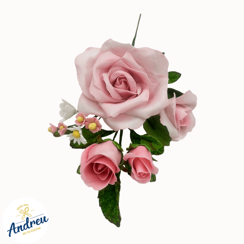 PASTILLAJE RAMO DE ROSA ROSADAS (SUSANA) X 1 UNID 0