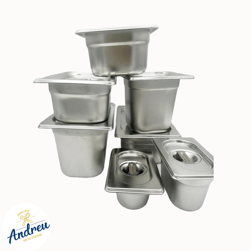 DEPOSITO ACERO GASTRONOMICO 1/6 10CM CON/TAPA (176X160X100MM) X 1 UNID4