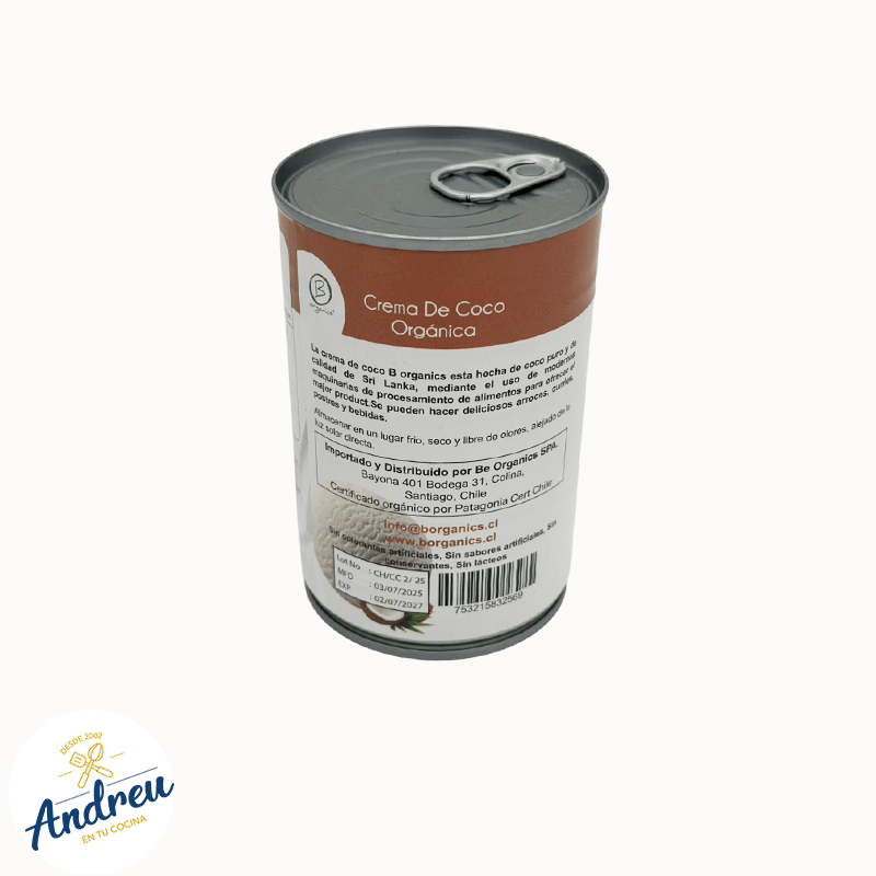 CREMA DE COCO 400 ML (B ORGANICS X 12 U) X 1 UNID2