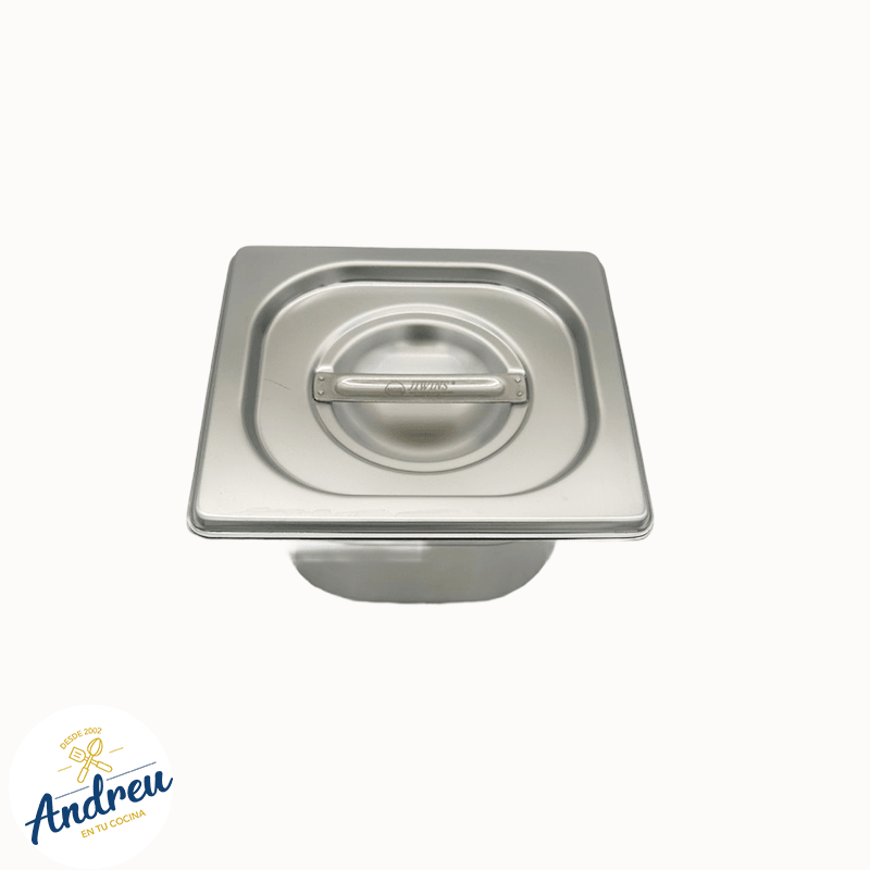 DEPOSITO ACERO GASTRONOMICO 1/6 10CM CON/TAPA (176X160X100MM) X 1 UNID3