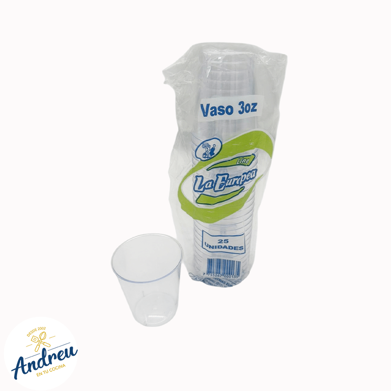 VASO ACRILICO POSTRE VASO LISO 3 ONZAS (40) X (25 UNID) X 1 UNID 1