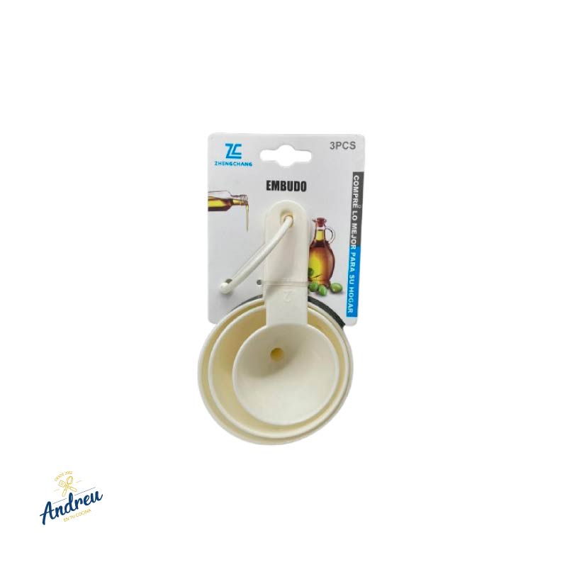 SET 3 EMBUDOS PLÁSTICOS X1 UNID 2