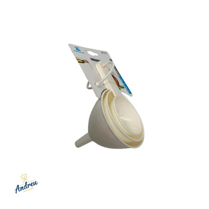 SET 3 EMBUDOS PLÁSTICOS X1 UNID1