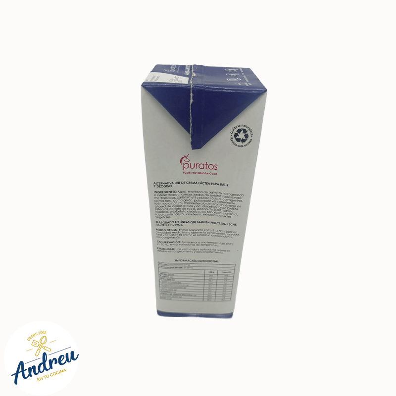 CREMA VEGETAL PURATOS AMBIANTE 1 LT (1X12) X1 UNID2