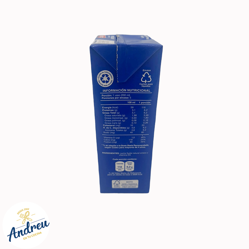 LECHE ENTERA COLUN 1 LT (1X12) X1 UNID2