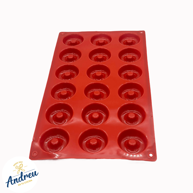 MOLDE SILICONA DONUTS ( 18 CAVIDADES) X 1 UNID 0