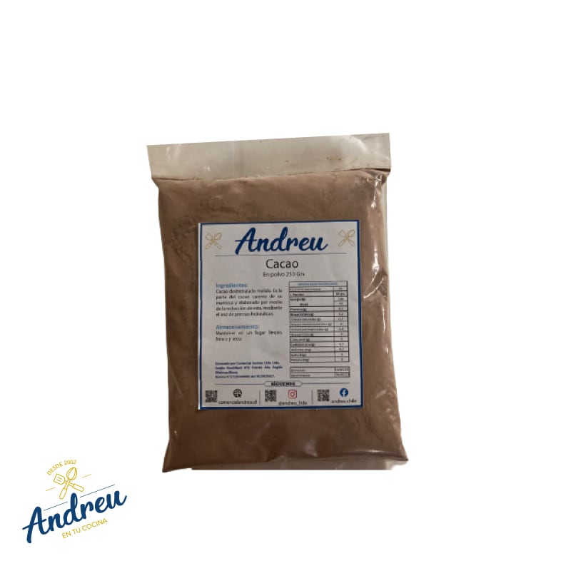 CACAO NATURAL (POLVO ECUADOR) (25 K) X 125 GR1