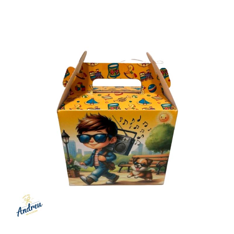 CAJA DIA DEL NIÑO MANILLA (15X12X10CM)X5 UNID3